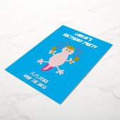 死んだメキシコのアクソロトルの日の日付を保存 箔シーズンカード (回転した状態)