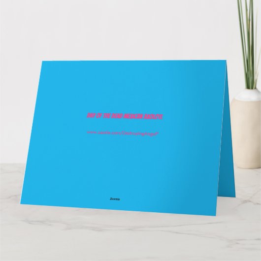 死んだメキシコのアクソロトル誕生日の日 カード (裏面)