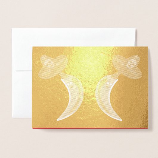 死んだメキシコのチリカスタムの日 箔カード (封筒付き正面)