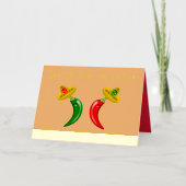 死んだメキシコのチリカスタムの日 箔グリーティングカード (正面)