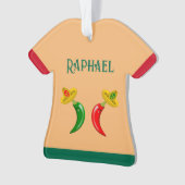 死んだメキシコのチリ名前をカスタムする オーナメント (正面)