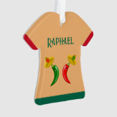 死んだメキシコのチリ名前をカスタムする オーナメント (正面)