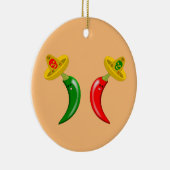 死んだメキシコのチリ名前をカスタムする セラミックオーナメント (右)