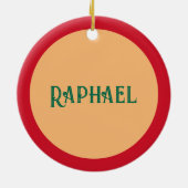 死んだメキシコのチリ名前をカスタムする セラミックオーナメント (裏面)