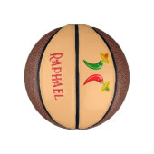 死んだメキシコのチリ名前をカスタムする ミニバスケットボール (縦)