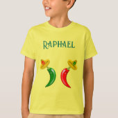 死んだメキシコのチリ名前をカスタムする Tシャツ (正面)