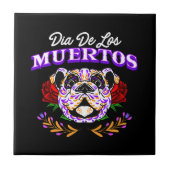 死んだメキシコのベクトル装飾犬の先頭の日 タイル (正面)