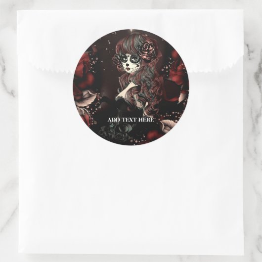 死んだメキシコの女の子の誕生日パーティーの日の好意 ラウンドシール (バッグ)