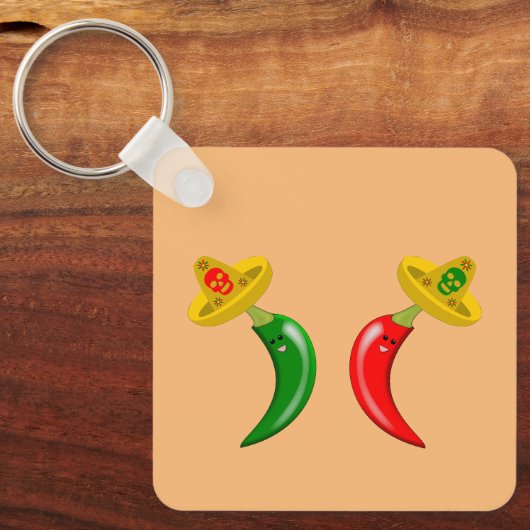 死んだメキシコの子供の日カスタム両面 キーホルダー (正面)