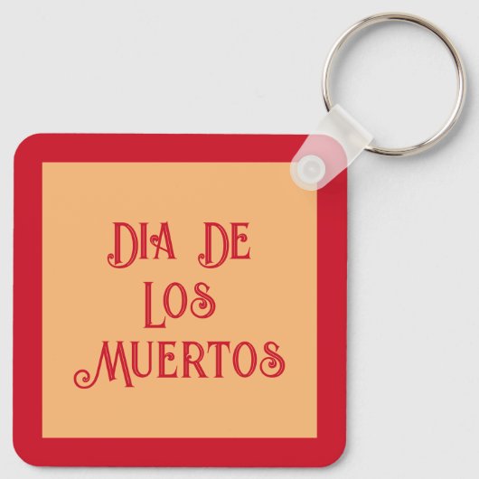 死んだメキシコの子供の日カスタム両面 キーホルダー (裏面)
