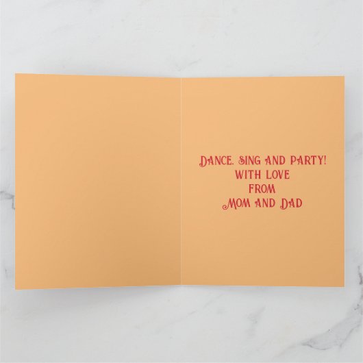 死んだメキシコの子供の日カスタム誕生日 カード (内部)