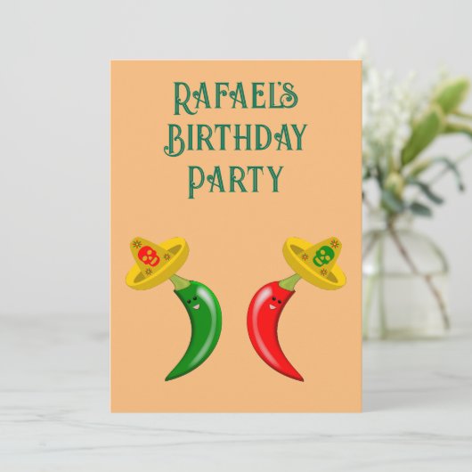 死んだメキシコの子供の日カスタム誕生日 招待状 (スタンド正面)