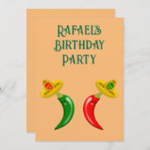 死んだメキシコの子供の日カスタム誕生日 招待状 (正面/裏面)