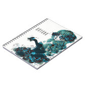 死んだメキシコの砂糖スカル女の子のカスタム日 ノートブック (左側)