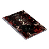 死んだメキシコの砂糖スカル女の子赤いバラの日 ノートブック (右側)