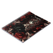 死んだメキシコの砂糖スカル女の子赤いバラの日 ノートブック (左側)