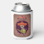 死んだメキシコの骨格砂糖スカル愛好家の日 缶クーラー (缶裏面)