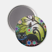 死んだメキシコ人の黒猫のローリ・エバレット_ マグネット (正面/裏面)