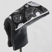 死んだモザイク芸術の黒及び白の日 ゴルフヘッドカバー (3/4 正面)