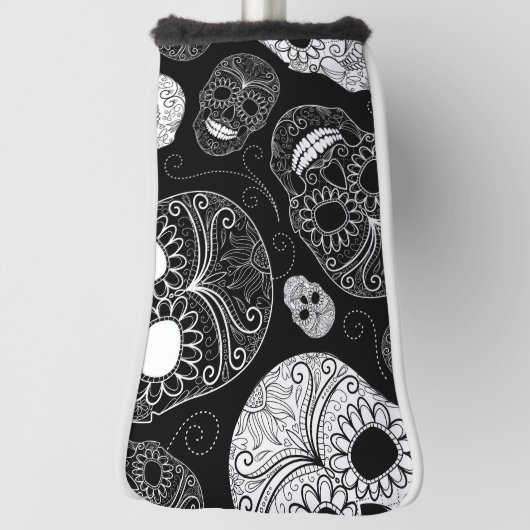 死んだモザイク芸術の黒及び白の日 ゴルフヘッドカバー (回転90)