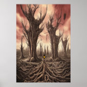 死んだ世界で | AIアートポスター ポスター (正面)