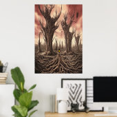 死んだ世界で | AIアートポスター ポスター (ホームオフィス)