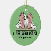 死んだ人が見えるパーソナライズされた セラミックオーナメント (右)