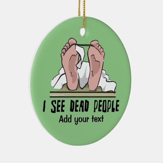 死んだ人が見えるパーソナライズされた セラミックオーナメント (右)