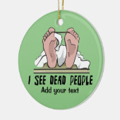 死んだ人が見えるパーソナライズされた セラミックオーナメント (左)