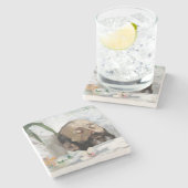 死んだ人のポートレート（死と死）（芸術） ストーンコースター (横)