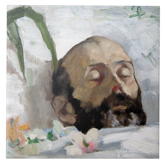 死んだ人のポートレート（死と死）（芸術） タイル (正面)