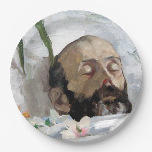 死んだ人のポートレート（死と死）（芸術） ペーパープレート (正面)