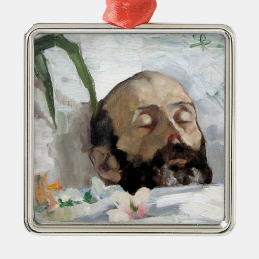 死んだ人のポートレート（死と死）（芸術） メタルオーナメント (正面)