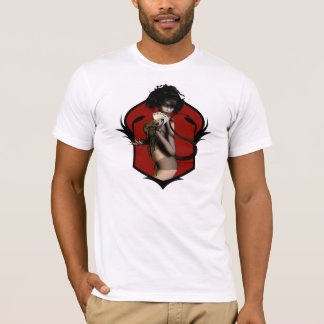 死んだ人の手の…黒いエース及び8s tシャツ