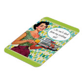 死んだ人はいないレトロレディーグリーンキッチンマグネット マグネット (左側)