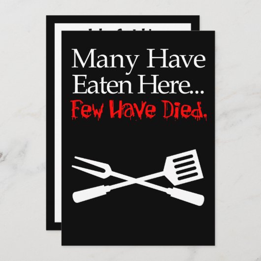 死んだ人は少ない笑わされる招待状 招待状 (正面/裏面)