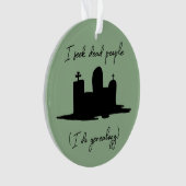 死んだ人を捜す系図学墓石 オーナメント (正面)