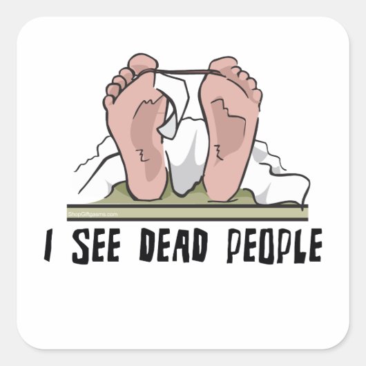 死んだ人を見る スクエアシール (正面)