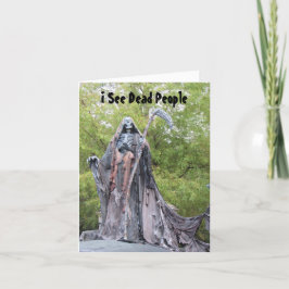 死んだ人を見る – ハロウィンユーモアのあるカード シーズンカード