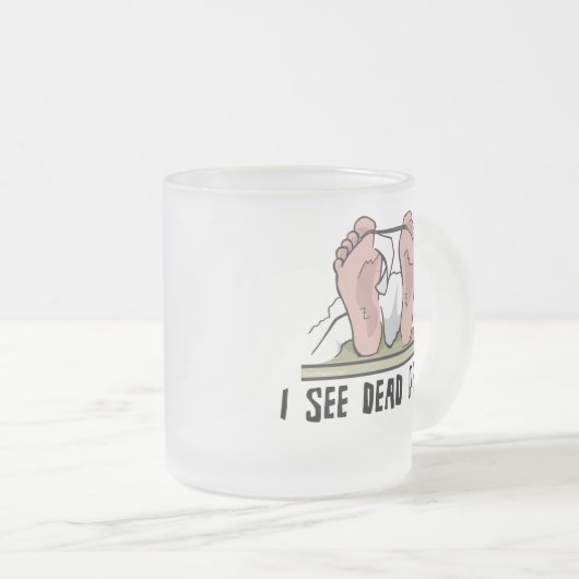 死んだ人を見る フロストグラスマグカップ (正面右)