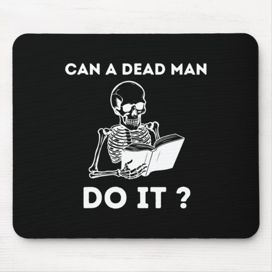 死んだ人間にもできるの？スケルトンのハロウィン行動A マウスパッド (正面)
