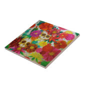 死んだ入れ墨のメキシコ人のタイルのスカル日を砂糖で甘くして下さい タイル (側面)