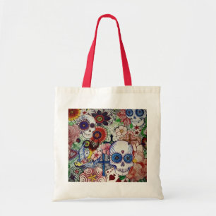 死んだ入れ墨の芸術のトートバックのスカル日を砂糖で甘くして下さい トートバッグ