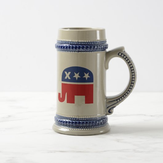 死んだ共和党の象 ビールジョッキ (右)