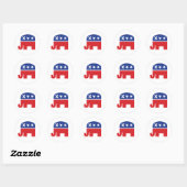 死んだ共和党の象 ラウンドシール (シート)