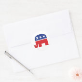死んだ共和党の象 ラウンドシール (封筒)