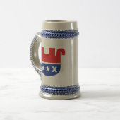 死んだ共和党ゾウ ビールジョッキ (正面左)