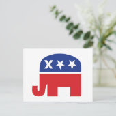 死んだ共和党ゾウ ポストカード (スタンド正面)