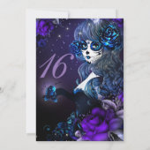 死んだ女の子の日パープルブルースウィート16パーティー 招待状 (裏面)