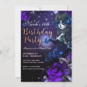 死んだ女の子パープルブルー誕生日パーティーの日 招待状 (正面)